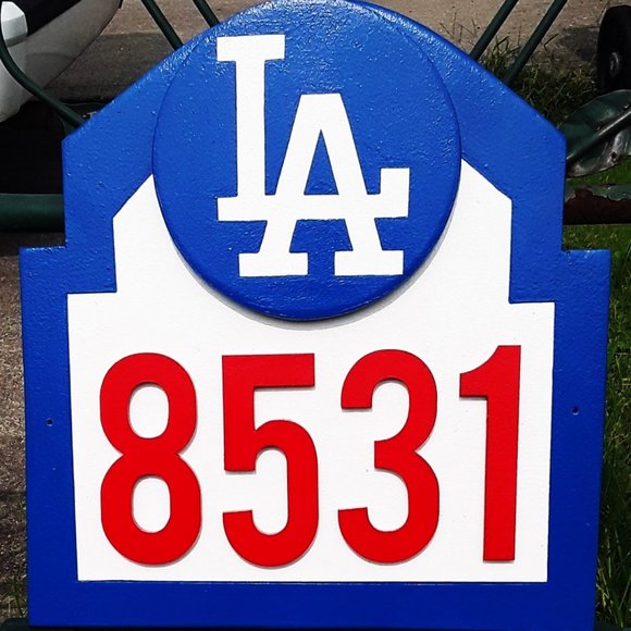 Los Angeles Dodgers Address Sign for your home or office with your address (NEW) - Picture 3 of 4